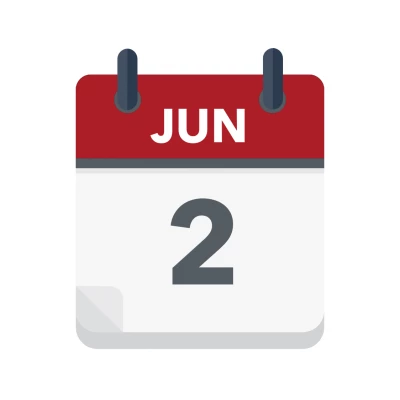 Calendar icon showing 2nd June