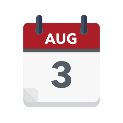 Calendar icon showing 3rd August
