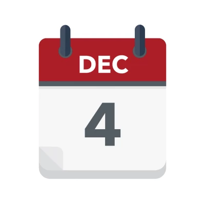 Calendar icon showing 4th December