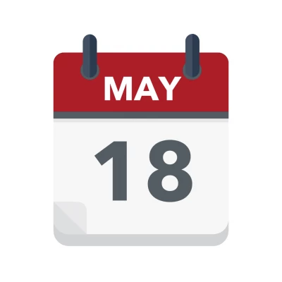 Calendar icon showing 18th May