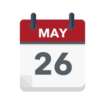 Calendar icon showing 26th May