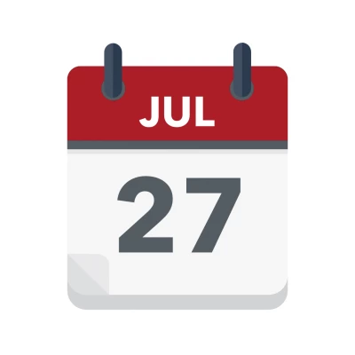 Calendar icon showing 27th July