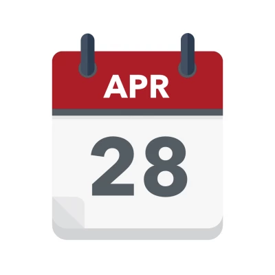 Calendar icon showing 28th April