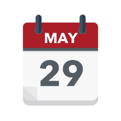 Calendar icon showing 29th May